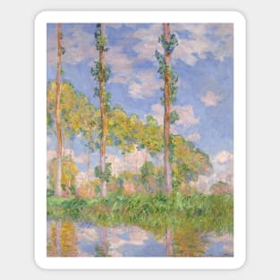 Poplars in the Sun by Claude Monet Sticker
